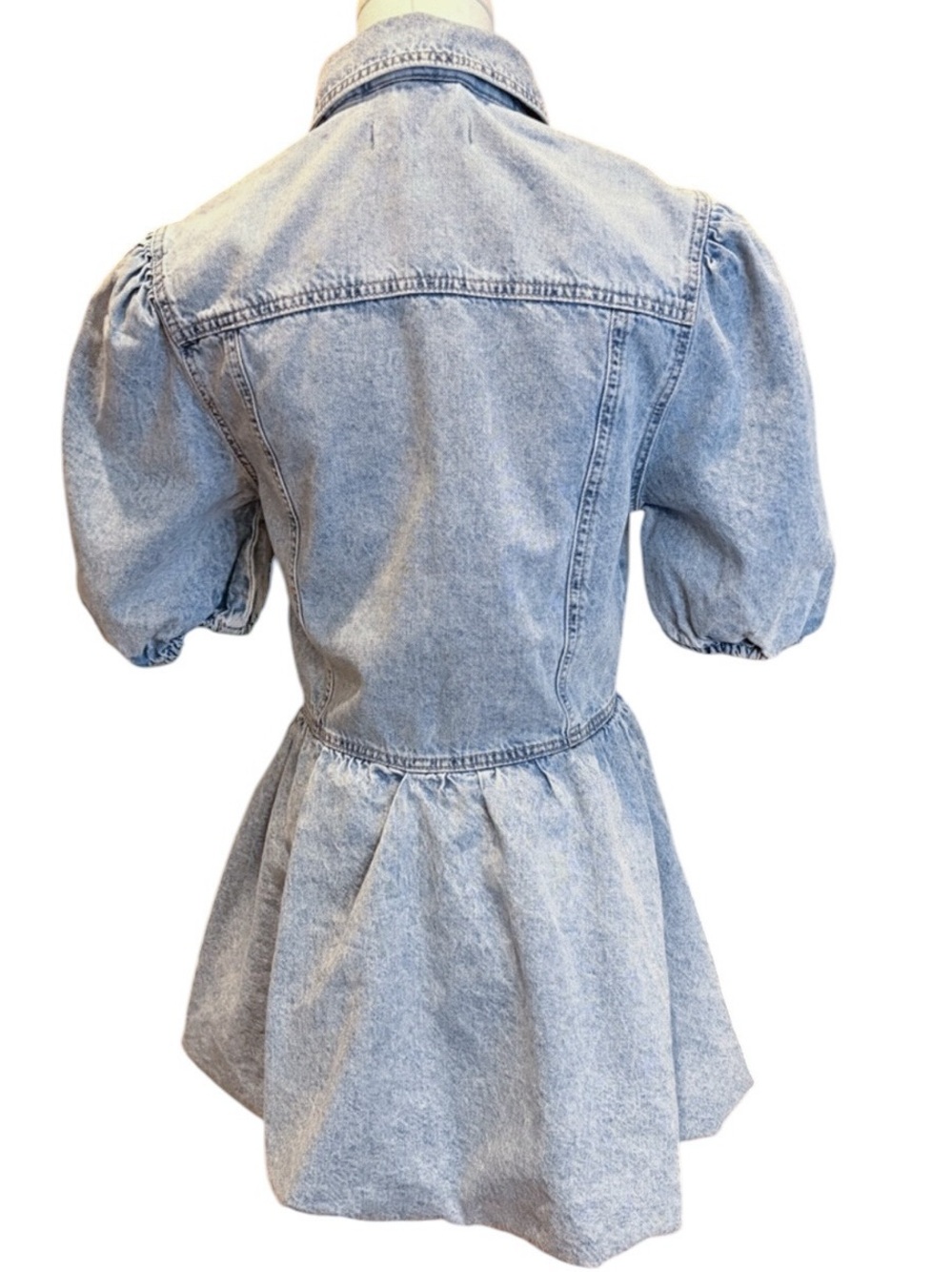 Blank NYC Denim Button Down Bubble Dress - Picture 3 of 6